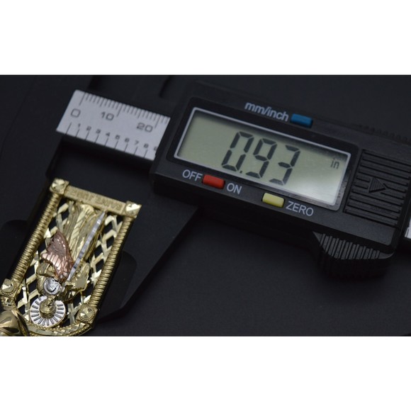 Real Solid 10K Tricolor Gold Saint Jude Medallion Diamond Cut Pendant 9.6gr - Picture 5 of 8